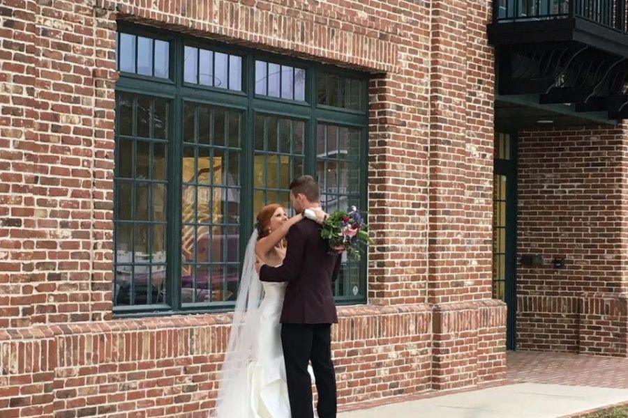 Wedding photo opportunity at Beaches Museum in Jacksonville Beach
