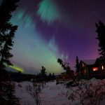Aurora Borealis in the winter