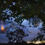 hanging lights for outdoor reception