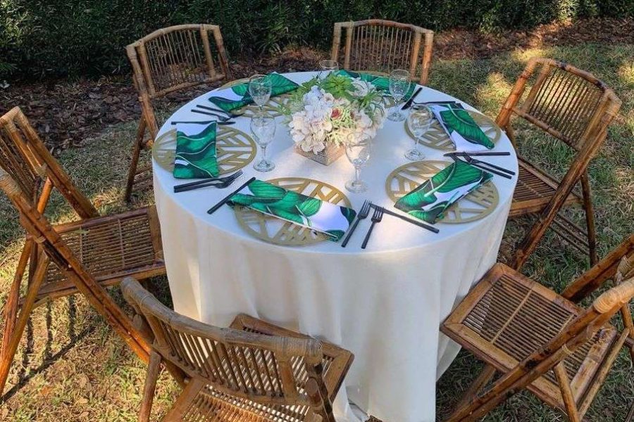 Chair and table rental options at All About Events Jacksonville