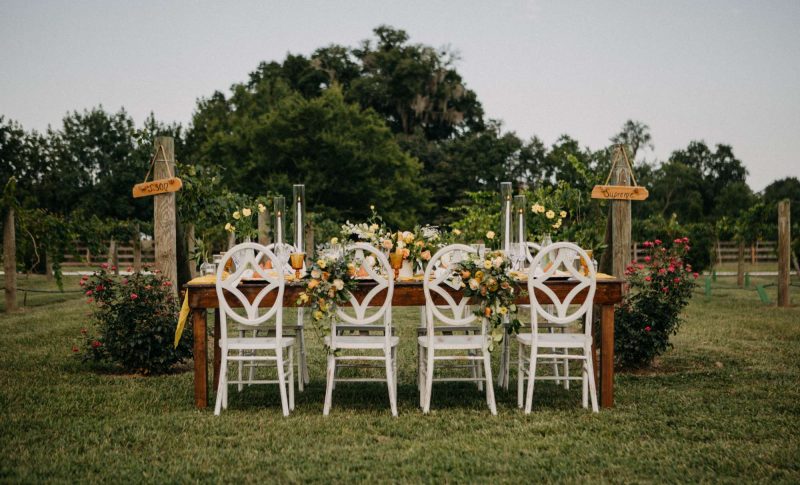 All About Events Jacksonville Wedding table scape in Rustic